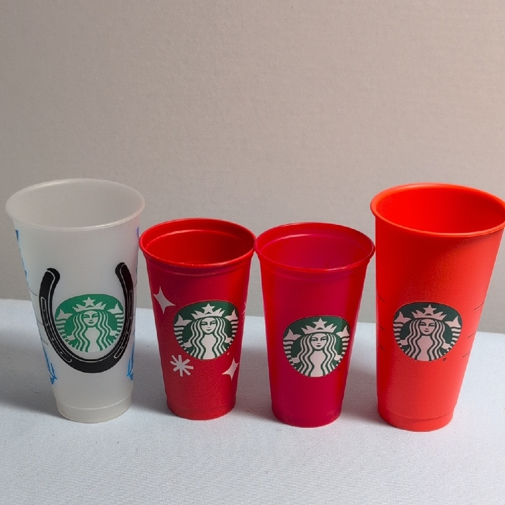 Starbucks Assorted Red and White Reusable Cup Collection